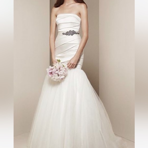 NWT Vera Wang Strapless Ivory Dress - Picture 5 of 14